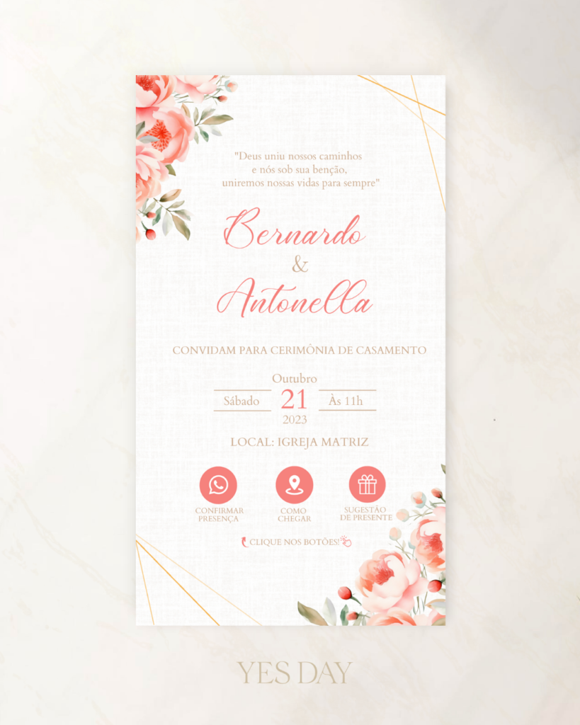 Convite para casamento